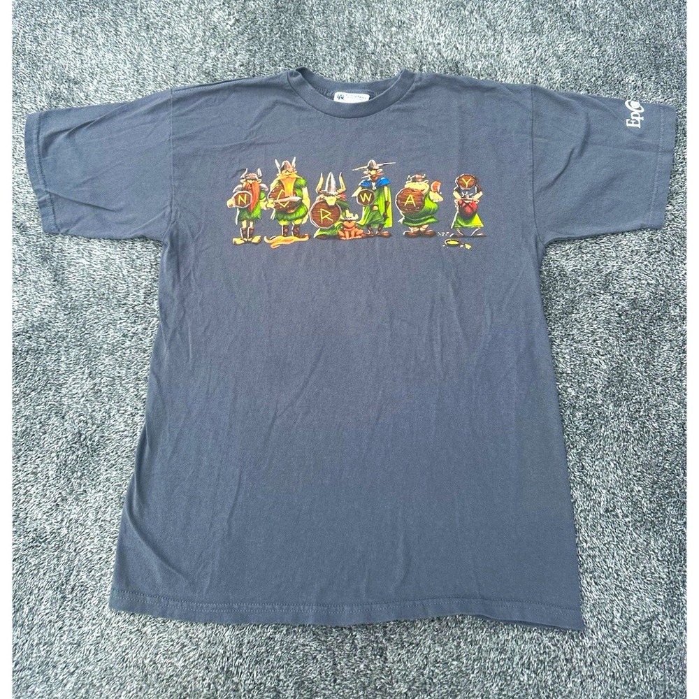 Disney Parks Epcot Norway T Shirt Mens M World Showcase Vikings Gray Tee
